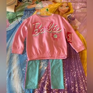 Barbie sweatshirt and legging 2 piece set Toddler girl size 5